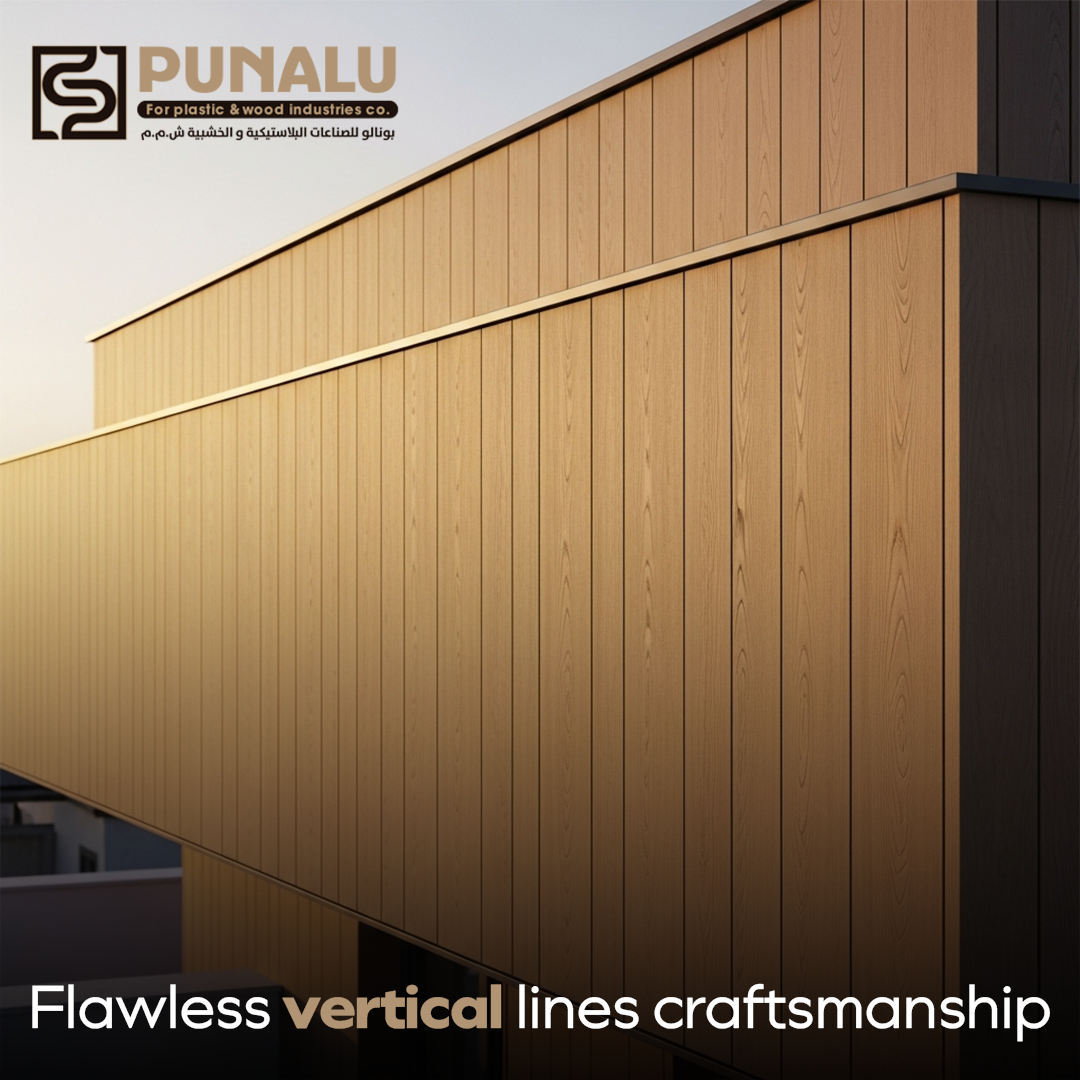 Installing WPC cladding on villa exterior