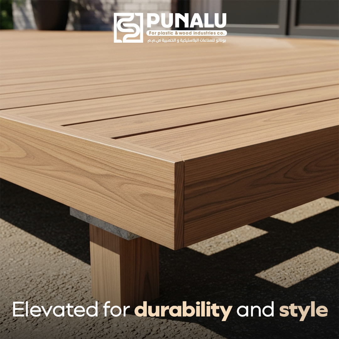 Correctly installed WPC decking with clips